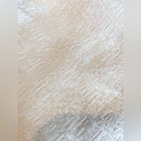 Banana Republic Pleated Ivory Metallic Textured Pencil Skirt Knee Length sz‎ 14 - Picture 10 of 10